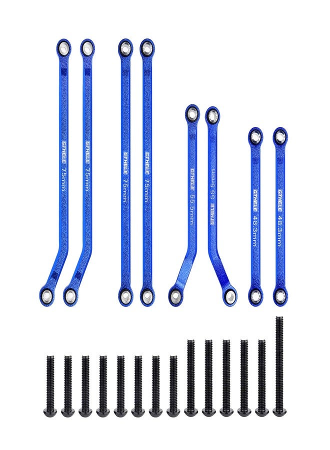 GTHELE High Clearance 4 Links Set Aluminum Linkage for Traxxas 1/18 TRX4M K10 F-150 Upgrade Parts RC Crawler Car (Dark Blue) - Image 4